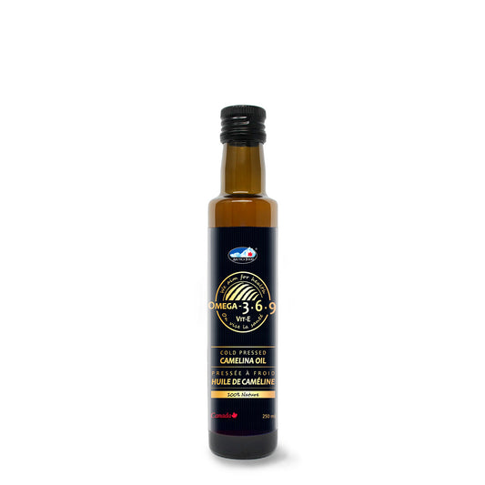 Camelina Oil, source of V-E and Omega-3,6,9