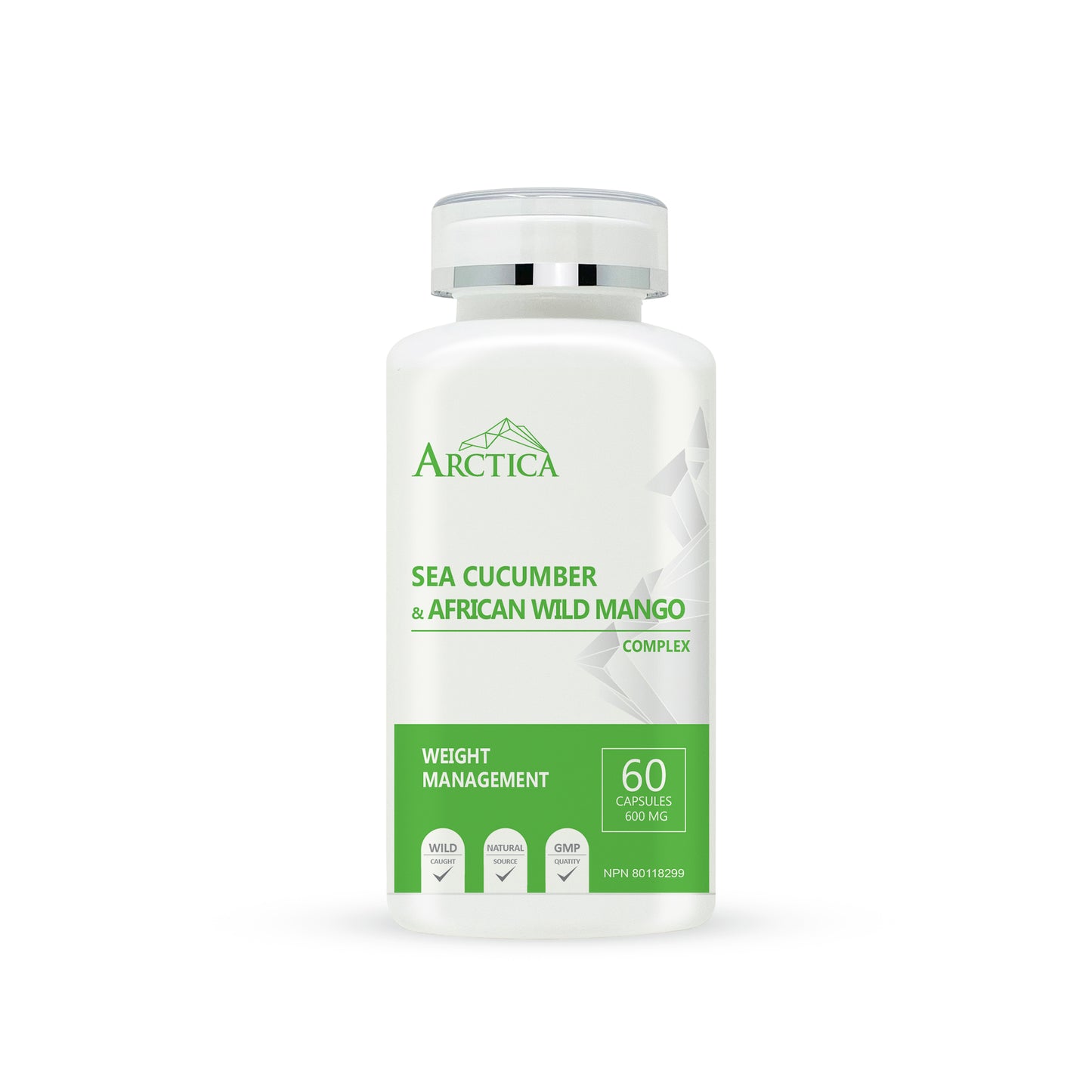 Complexe concombre de mer et mangue sauvage d'Afrique, gestion du poids, 600 mg × 60 capsules