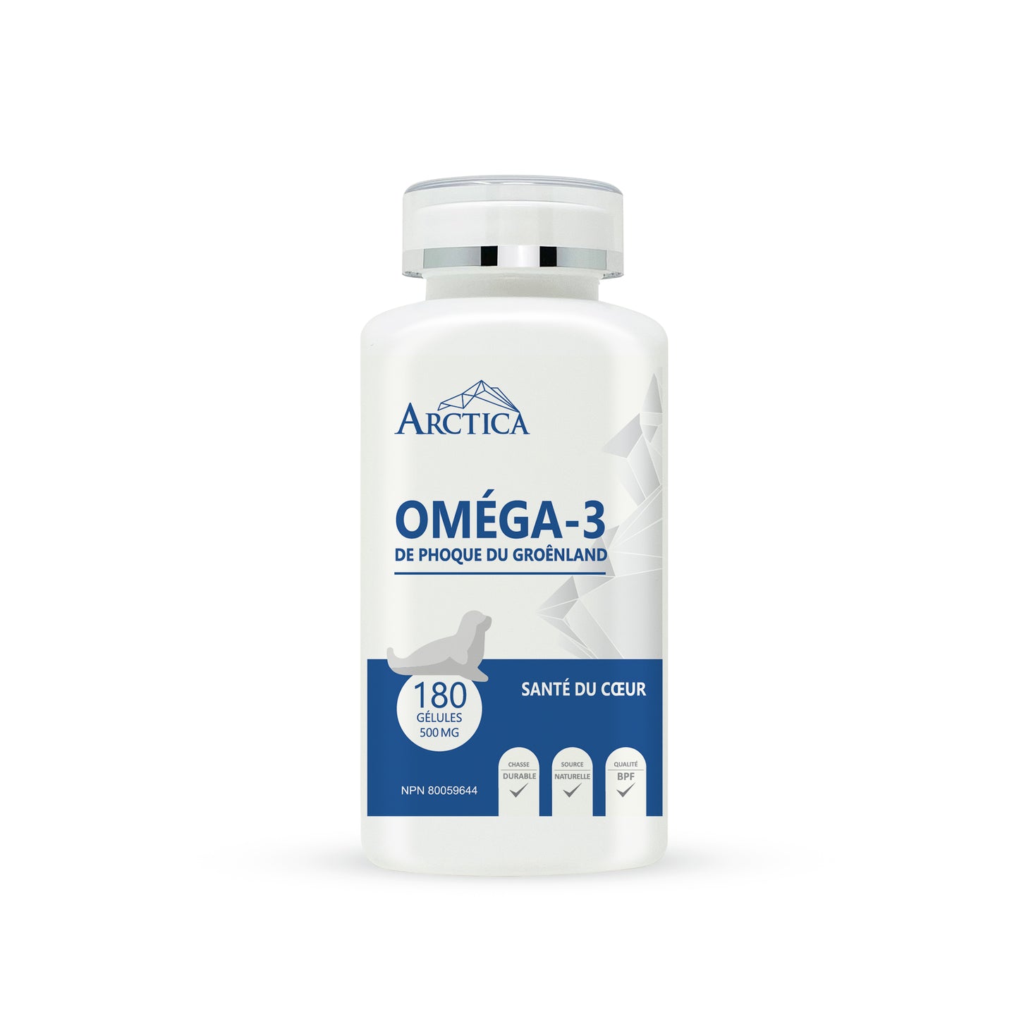 Harp Seal Oil Omega-3 Capsule, Heart Health, 500 mg × 180 softgels
