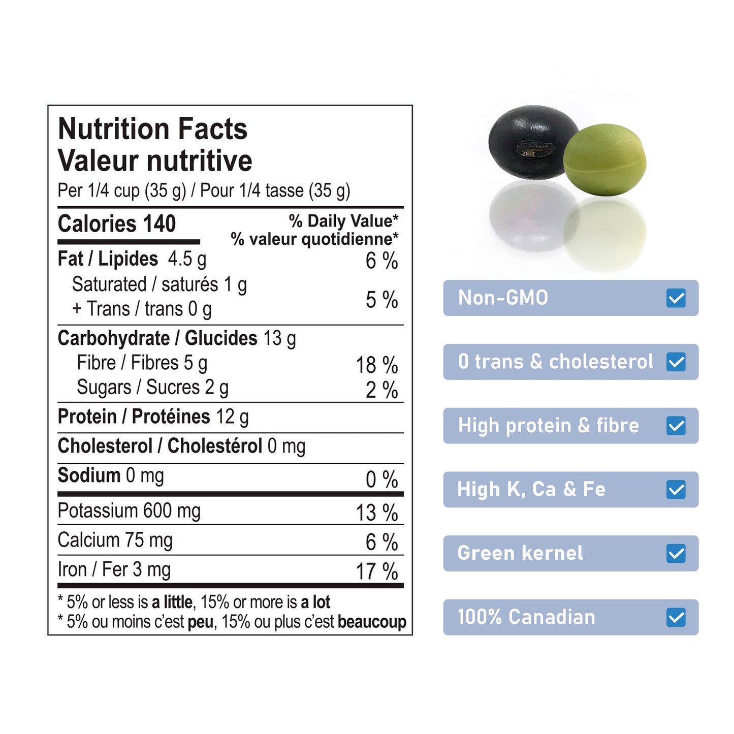 Non-GMO Black Soybean, 454 g