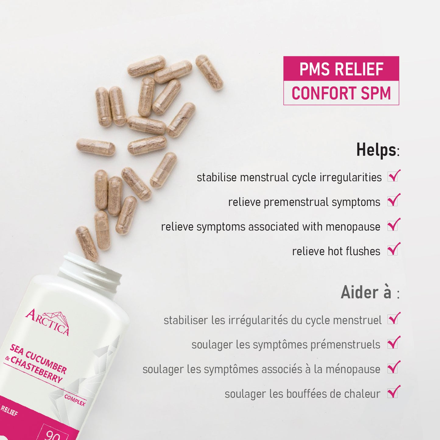 Sea Cucumber & Chasteberry Complex Capsule, PMS Relief, 600 mg × 90 caps