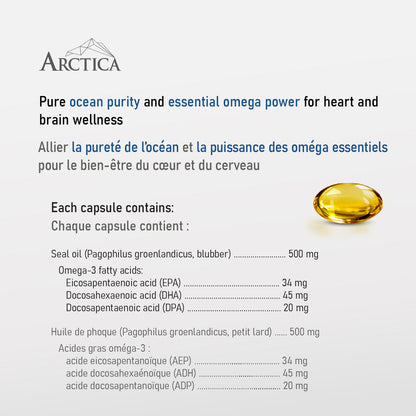 Capsules d'huile de phoque du Groenland Oméga-3