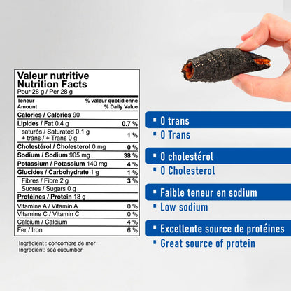 Canadian Wild Dried Sea Cucumber, PanaC Gray